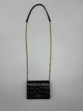 Load image into Gallery viewer, Saint Laurent Croc embossed card case on chain