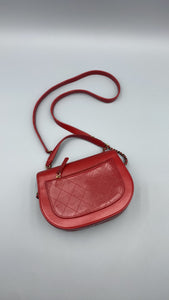 Chanel Red top handle stitched crossbody