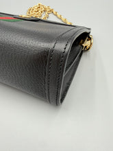 Load image into Gallery viewer, Gucci Medium Black Ophidia Clutch on chain