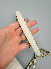 Load image into Gallery viewer, Chanel White Calfskin Enchained Flap medium on chain
