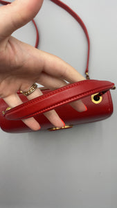 Chanel Red top handle stitched crossbody