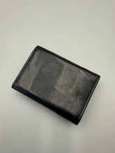 Load image into Gallery viewer, YSL trifold black leather snap wallet