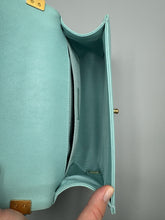 Load image into Gallery viewer, Chanel Tiffany Blue Caviar Medium Boy on chain