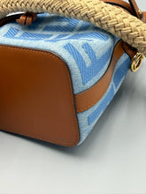 Load image into Gallery viewer, Fendi Tresor FF logo denim bucket bag with strap