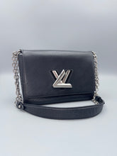 Load image into Gallery viewer, Louis Vuitton Black Epi Twist MM on chain