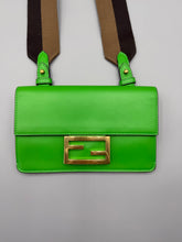 Load image into Gallery viewer, Fendi Mini Flat Baguette in Green