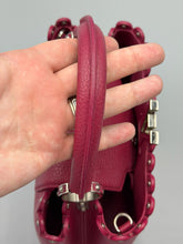 Load image into Gallery viewer, Louis Vuitton Taurillon Lace Croquets Capucines BB Groseille with strap