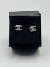 Load image into Gallery viewer, Chanel Crystal CC stud earrings
