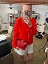 Load image into Gallery viewer, Chanel Red Lambskin CC Top Handle with chain crossbody