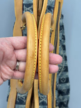 Load image into Gallery viewer, Louis Vuitton cabas denim striped tote with strap