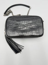 Load image into Gallery viewer, YSL Mini Lou Black croc camera crossbody