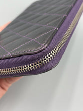 Load image into Gallery viewer, Chanel Irredescent zippy wallet purple
