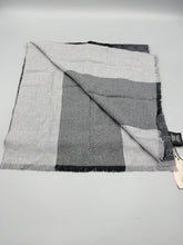 Load image into Gallery viewer, Gucci Grey GG with Black stripe scarf - NWT