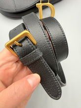 Load image into Gallery viewer, Christian Dior Black Medium Saddle bag with strap