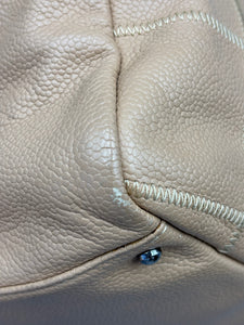 Chanel beige Whipstitch quilted shoulder tote
