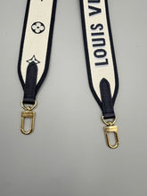 Load image into Gallery viewer, Louis Vuitton Blue from Diane Bicolore Bandouliere guitar strap (not adjustable)