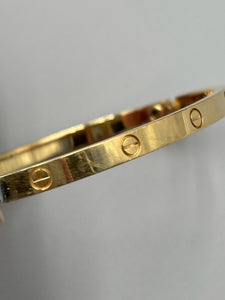 Cartier 18k yellow gold Small Love Bracelet - size 15
