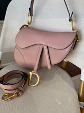 Load image into Gallery viewer, Christian Dior Blush Saddle bag with strap