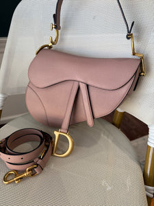 Christian Dior Blush Saddle bag with strap