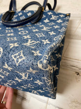 Load image into Gallery viewer, Louis Vuitton OntheGo MM Denim Bleu tote