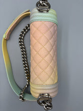 Load image into Gallery viewer, Chanel Small Boy Rainbow Quilted Cuba caviar on chain