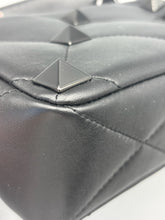 Load image into Gallery viewer, Valentino Nappa Monochrome Medium Roman Stud Shoulder Bag Black on black