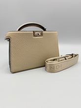 Load image into Gallery viewer, Fendi Gray Mini Peekaboo top handle crossbody