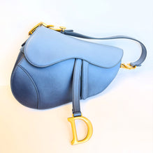 Load image into Gallery viewer, Christian Dior Ombre blue Saddle bag Gold Hardware