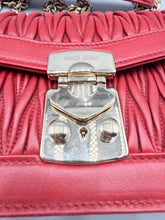 Load image into Gallery viewer, Miu Miu Confidential quilted red bag on chain