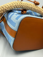 Load image into Gallery viewer, Fendi Tresor FF logo denim bucket bag with strap