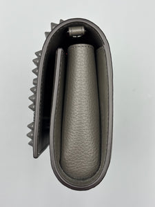 Christian Louboutin Paloma embellished grey wallet on chain