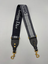 Load image into Gallery viewer, Dior Shoulder guitar strap blue and black