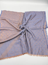 Load image into Gallery viewer, Gucci GG Brown and Blue Scarf