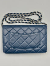 Load image into Gallery viewer, Chanel CC Navy Blue Lambskin Wallet on Chain crossbody