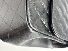 Load image into Gallery viewer, Chanel Double Flap Jumbo caviar with silver hardware