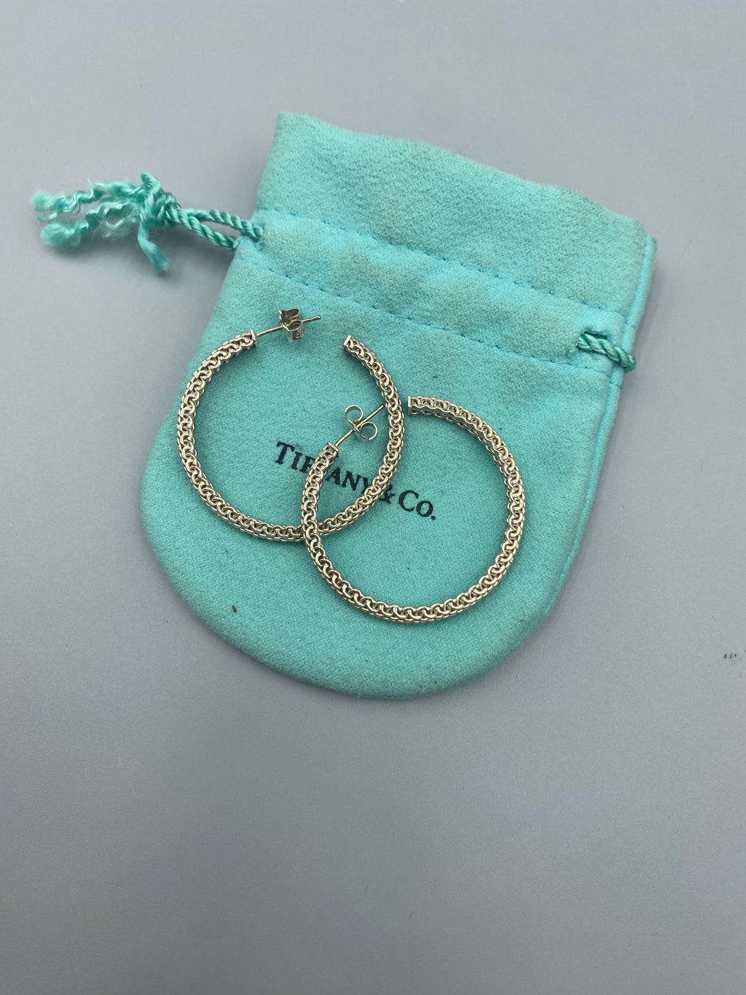 Tiffany and Co. Mesh Hoop earrings