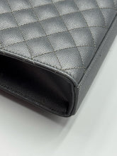 Load image into Gallery viewer, YSL Medium Grey/Blue Triquilt flap on chain