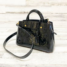 Load image into Gallery viewer, Louis Vuitton Montaigne BB black vernis with strap
