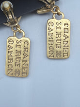 Load image into Gallery viewer, Chanel Rue Cambon Tags drop earrings