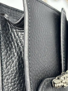 Gucci Black leather Super mini Dionysus crossbody on chain