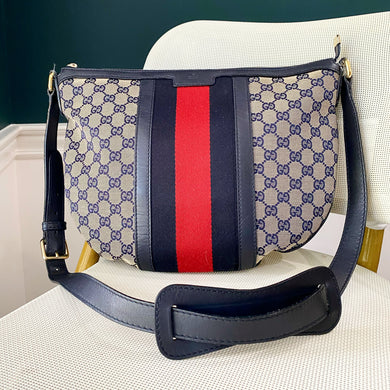 Gucci Web Blue GG messenger