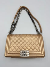 Load image into Gallery viewer, Chanel Old Medium Calfskin Bronze Le Boy bag on chain