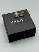 Load image into Gallery viewer, Chanel Crystal CC stud earrings