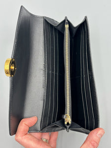 Fendi Continental black leather wallet