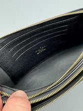 Load image into Gallery viewer, Louis Vuitton double Pochette Black bicolore with strap