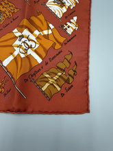 Load image into Gallery viewer, Hermes Vintage Carré 45 PAVOIS Brown Silk Scarf