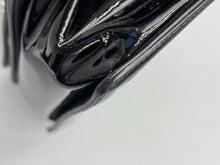 Load image into Gallery viewer, Chanel Small Chevron glitter black patent chain bag