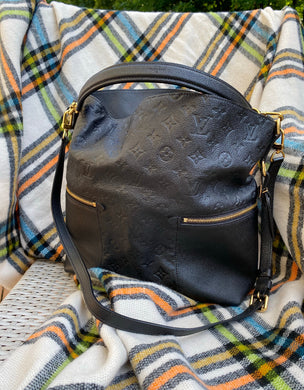 Louis Vuitton Melie Black Empreinte tote with strap