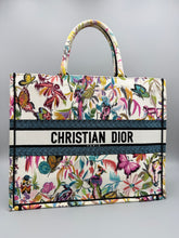 Load image into Gallery viewer, Christian Dior Canvas Embroidered Large KJouy Fantastica Book Tote Multicolor