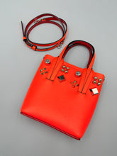 Load image into Gallery viewer, Christian Louboutin Neon Orange Mini Cabata tote with strap